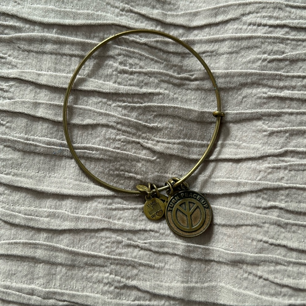 Alex and ani turn peace up bracelet